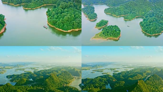 风雨桥客船游艇湖水库