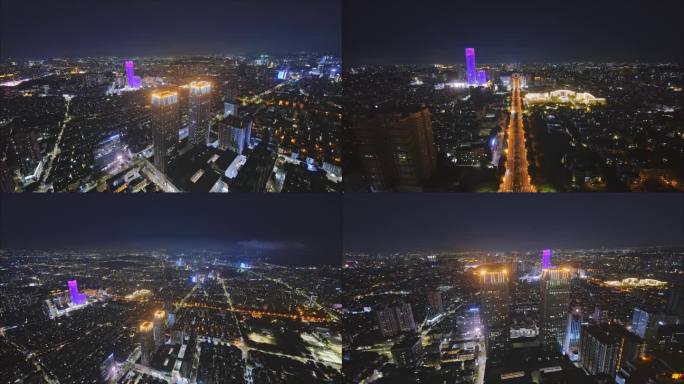 中山CBD城市夜景航拍