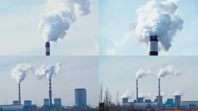 冒烟的烟囱环境污染空气污染