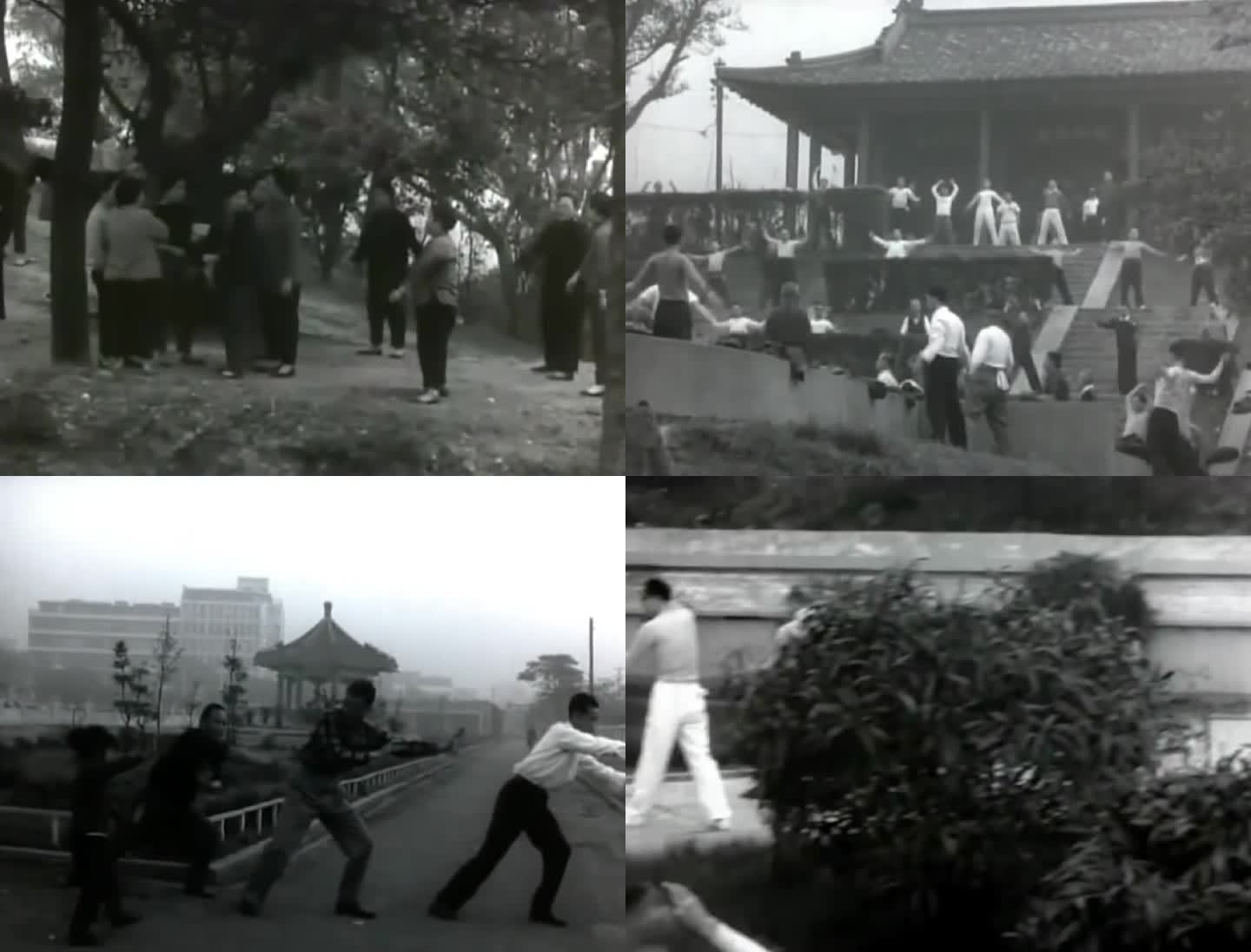 六十年代台北市民晨练