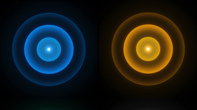 4组光环辐射 光圈扩散 循环带通道