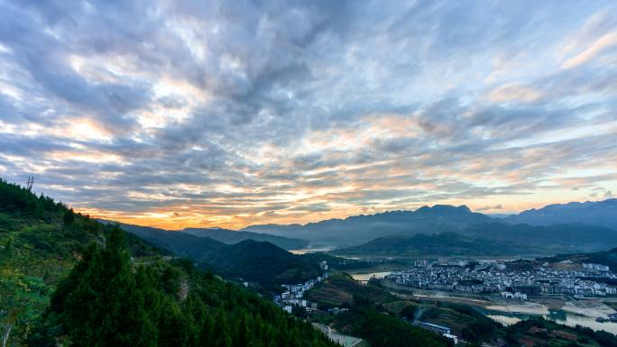 巫山 日落  延时  大昌 云彩