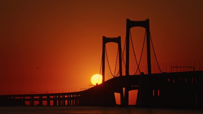 大连跨海大桥日出