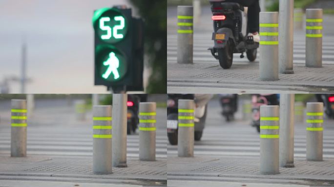 【原创】红绿灯倒计时与斑马线骑车的人