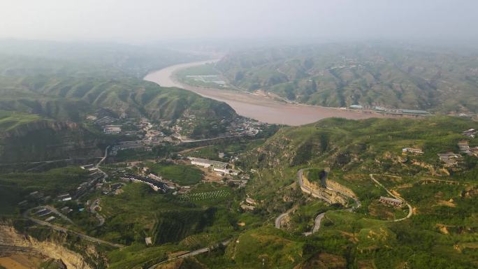 黄河畔佳县峪口满山遍野枣树林