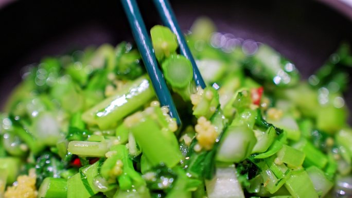 饭店美食炒青菜