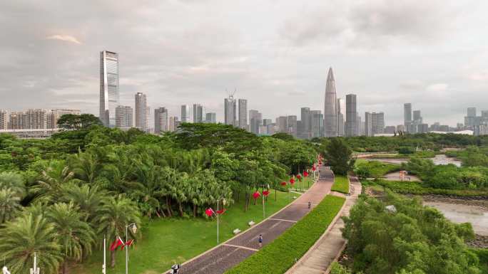 深圳湾日出剧场航拍