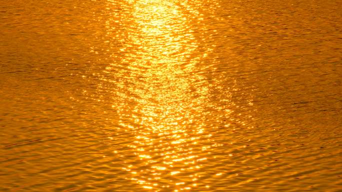 金色 阳光 湖面 河面 夕阳 落日余晖