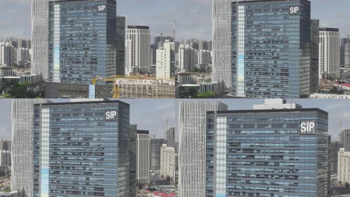 4K原素材-航拍上海银历大厦
