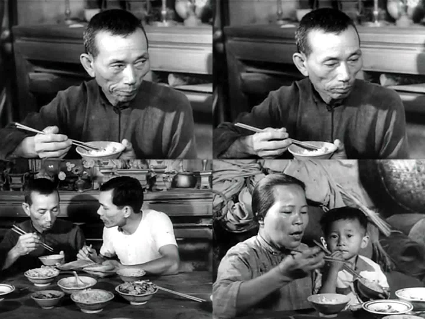 50年代台湾一家人吃饭