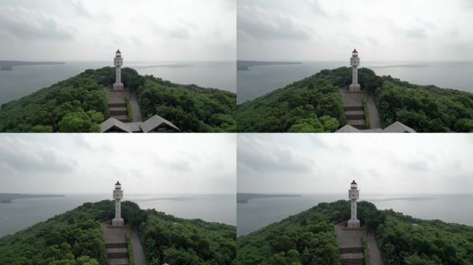 北海市涠洲岛鳄鱼山景区灯塔航拍