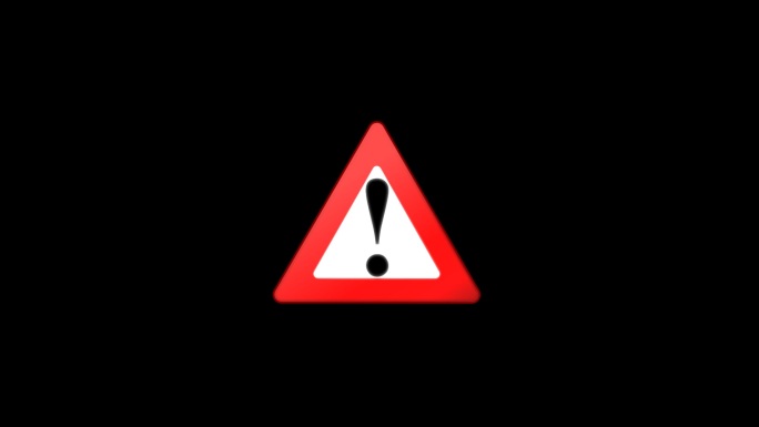 黄牌警告警示安全标识标牌元素AE模板