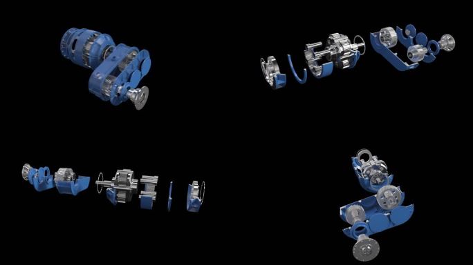 压裂泵减速机爆炸动画
