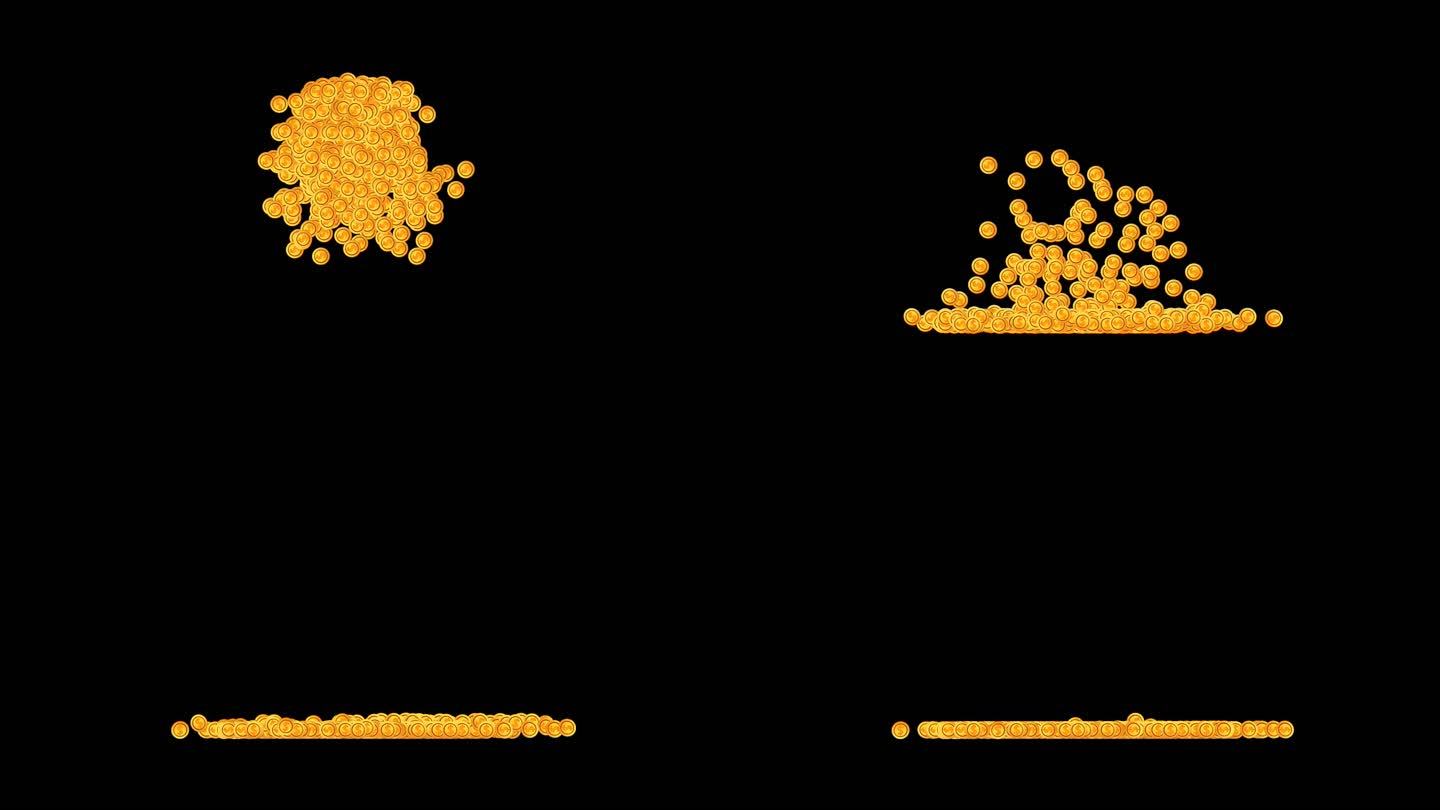 金币喷出带透明通道视频