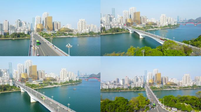 航拍柳州柳江大桥