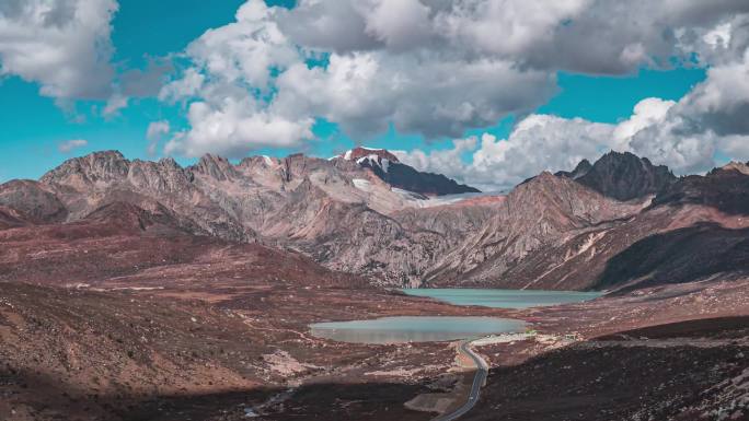 川藏线318国道甘孜理姊妹湖延时摄影