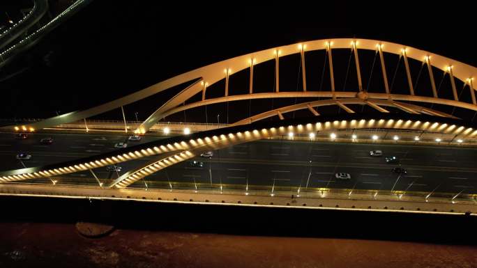 航拍兰州城市建设 小西湖黄河大桥
