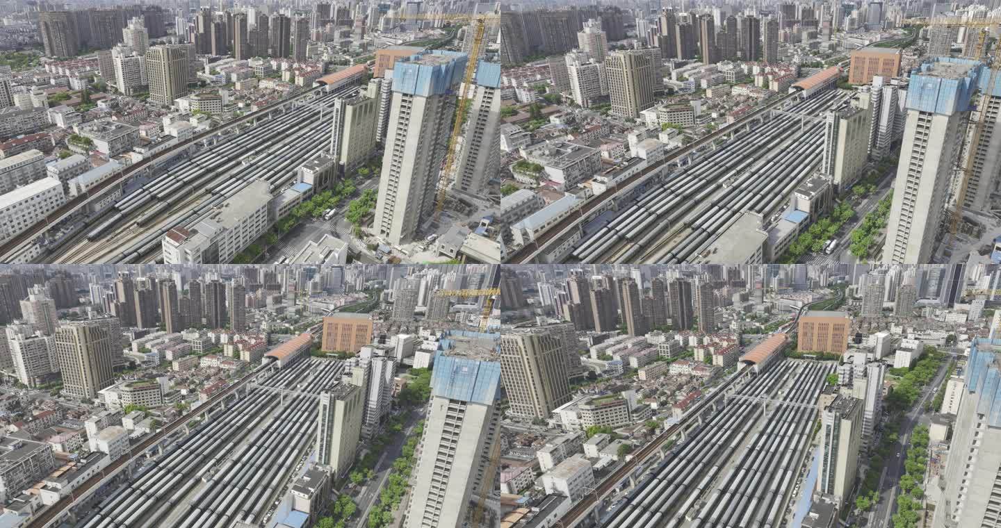 4K原素材-上海火车站铁路机车车辆段