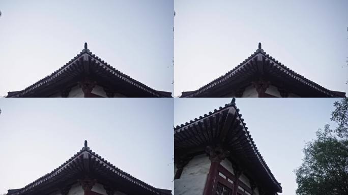 中国古建筑屋檐飞檐4k