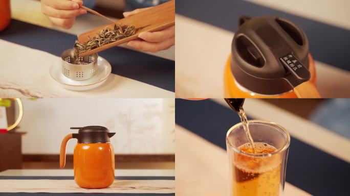 原创冬季白茶散茶焖泡焖茶壶茶汤视频