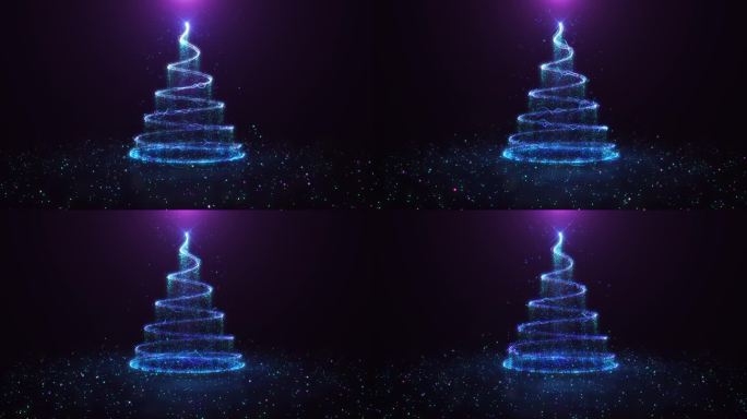 【4K】蓝色圣诞粒子