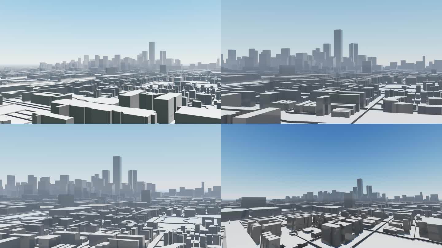 三维城市概念镜头