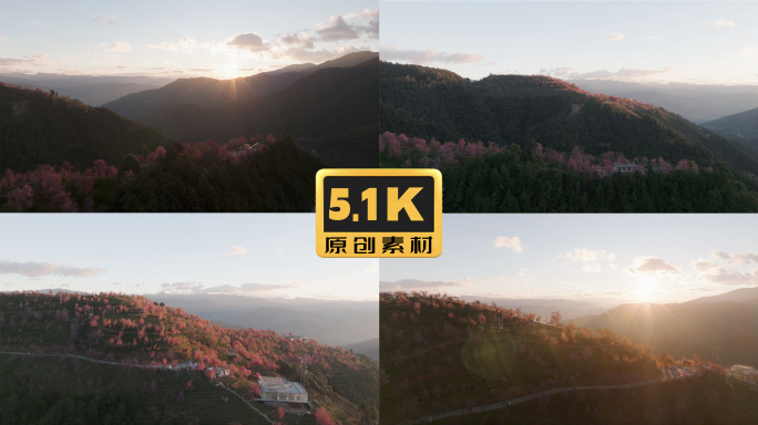 5K-南涧无量山樱花谷日出风光航拍