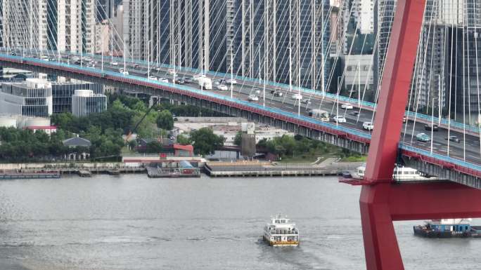 4K原素材-航拍上海杨浦大桥