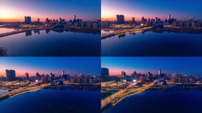 青年大街 浑河 城市夜景 山水中国