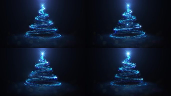 【4K】蓝色圣诞粒子