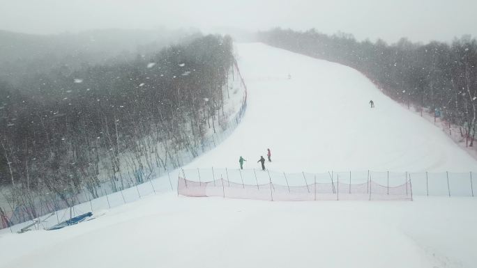 航拍冬奥新城崇礼滑雪场