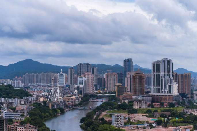 中山岐江河阴天延时摄影