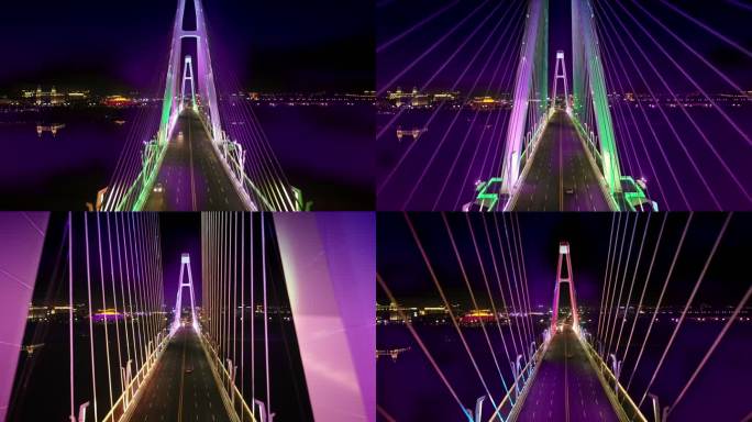 城市大桥灯光夜景