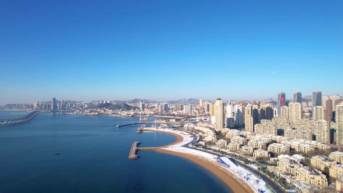 大连星海湾雪景