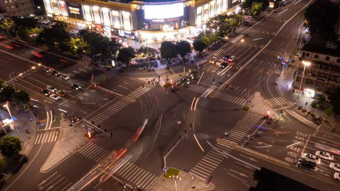 湛江赤坎印象汇夜景航拍延时宣传片电影素材