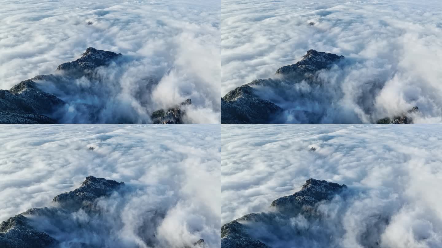 安徽黄山冬天雾凇云海日出奇观旅游自然雪景