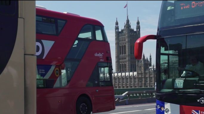 英国伦敦街景 伦敦红巴士