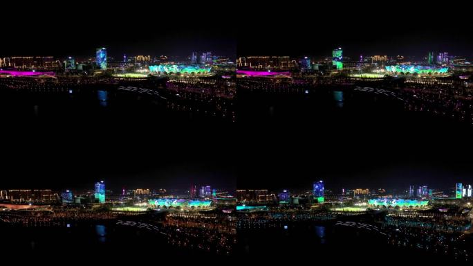 西安城市夜景航拍