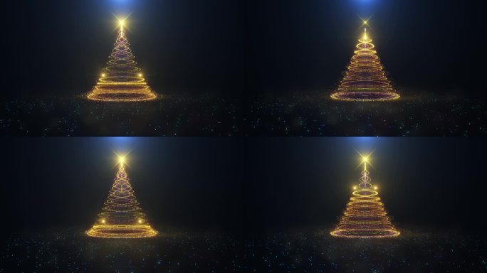 【4K】黄色圣诞粒子07