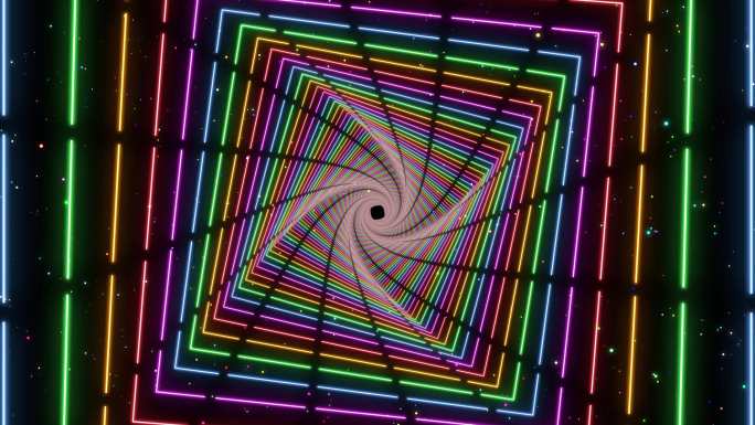 4K彩色正方形穿梭粒子空间11