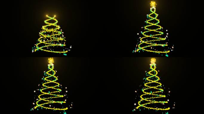 粒子圣诞树，圣诞树透明素材。