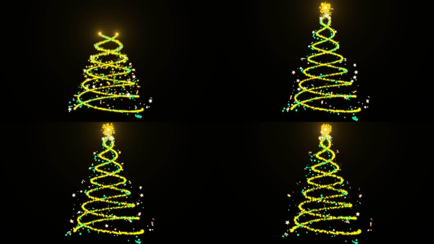 粒子圣诞树，圣诞树透明素材。