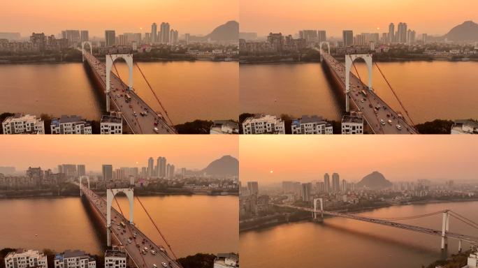 柳州红光大桥日落