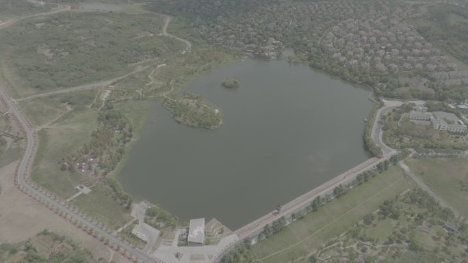 老山风景区九龙湖大航拍