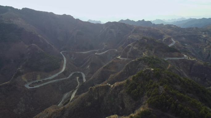 [4K]航拍素材.北京六石路垭口冬色