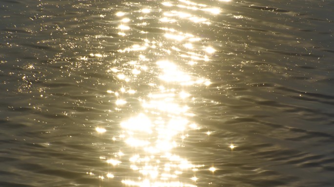 逆光水面 夕阳光影