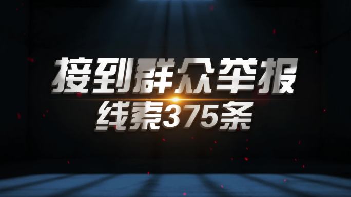 公安警察扫黑除恶标题字幕AE模板