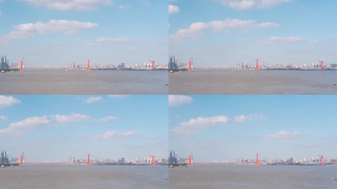 武汉鹦鹉洲长江大桥景观