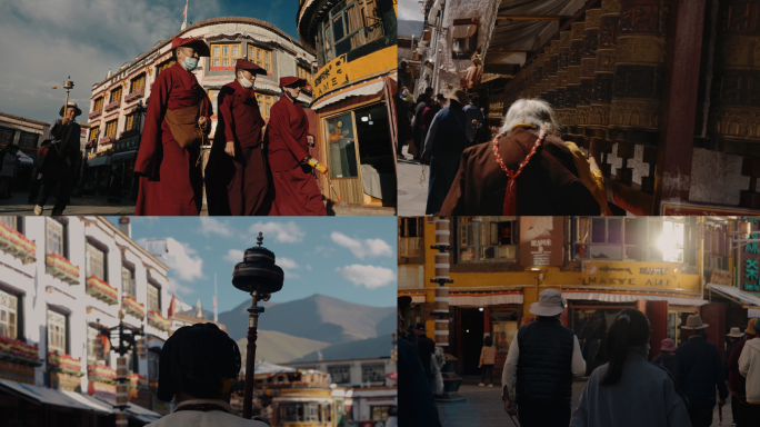 西藏人文风景朝圣 转经筒