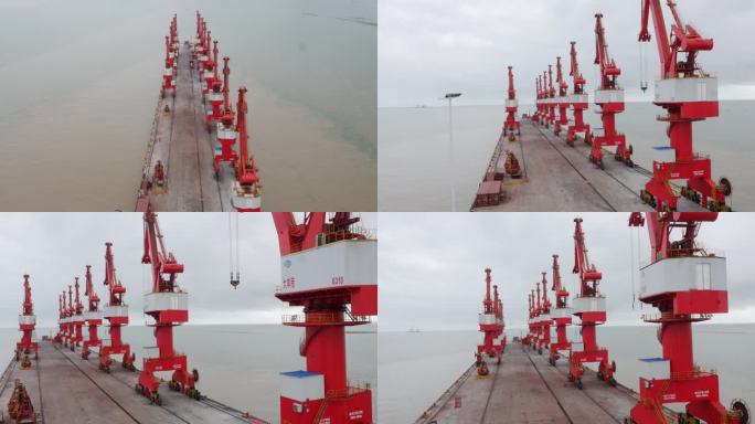4K航拍中国深水码头建成